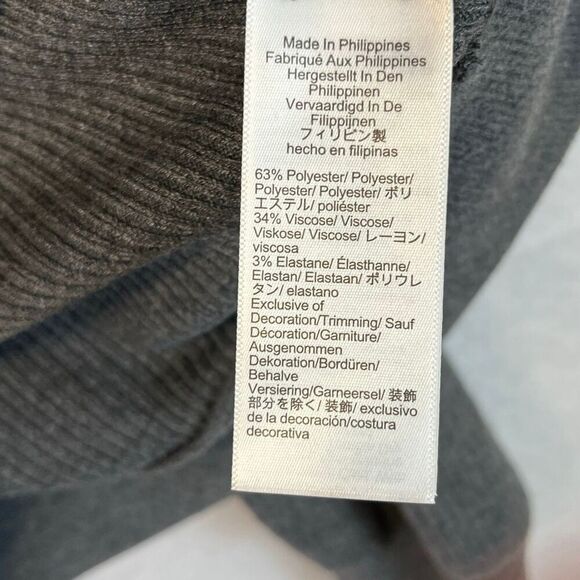 J. CREW Women’s Gray Mock Neck Ribbed Pullover Sweater XL Long Sleeve Soft NWT - Picture 10 of 14